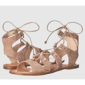 Dolce Vita Women's Jasmyn Flat Stappy Gladiator Sandal Khaki Size 9 Boho Gypsy